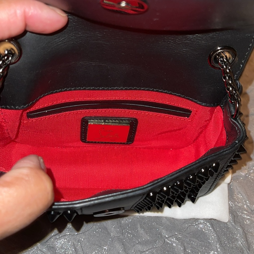 SOLD Preloved Valentino Nano spike bag black size 5 1/2” X 3 1/2 - Picture 10 of 12